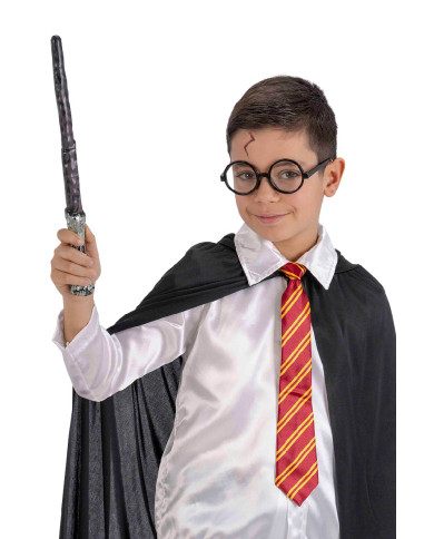 Zauberer-Set (Brille, Zauberstab, Krawatte) auf Pappkarton Zauberer-Set (Brille, Zauberstab, Krawatte) auf Pappkarton