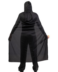 Kit de fantasma para adulto (capa con capucha de unos 130 cm de longitud, máscara, cuchillo) en bolsa con percha Kit de fantasma para adulto (capa con capucha de unos 130 cm de longitud, máscara, cuchillo) en bolsa con percha