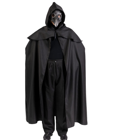 Adult plage doctor set (cape l.cm.130 and mask) in bag with hook