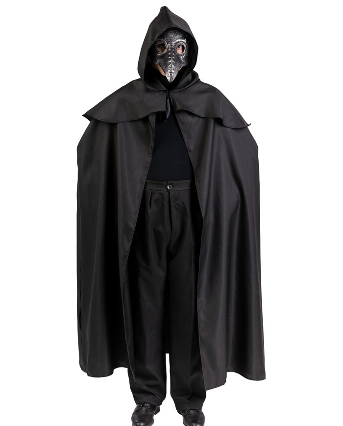 Set medico della peste adulto (mantello l.cm.130 ca. e maschera) in busta c/gancio