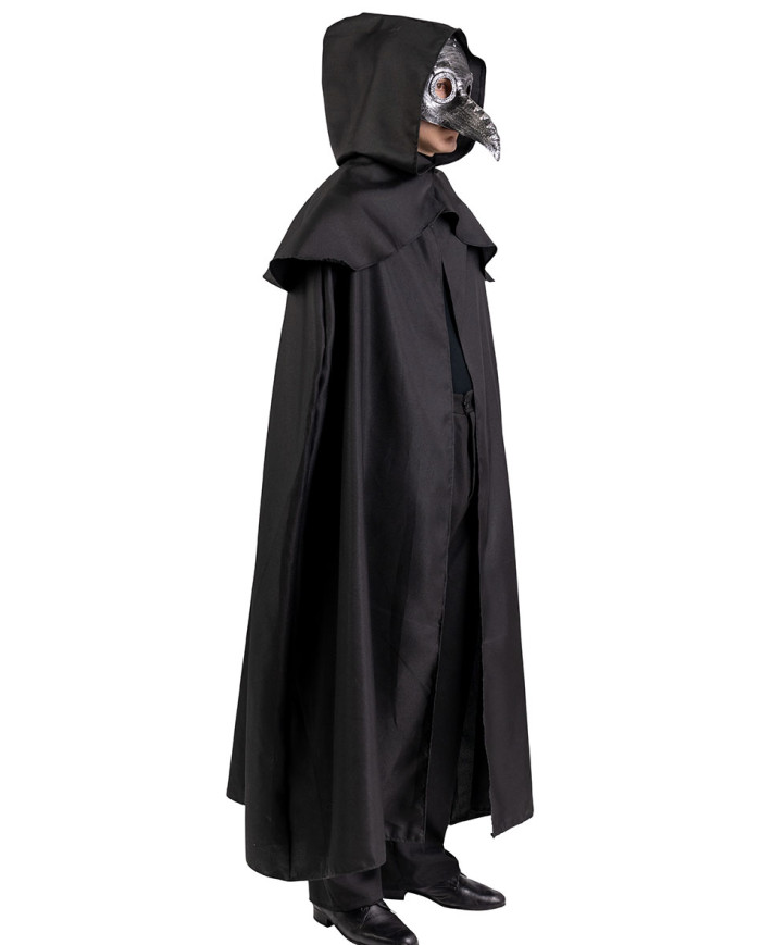 Adult plage doctor set (cape l.cm.130 and mask) in bag with hook