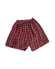 Boxer in tessuto con sedere in eva in busta con cavallotto