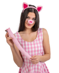 Set maialina (cerchietto, coda, naso) su cartoncino