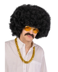 Disco Dance-Set (Perücke, Brille, Schnurrbart, Halskette) in Koffer