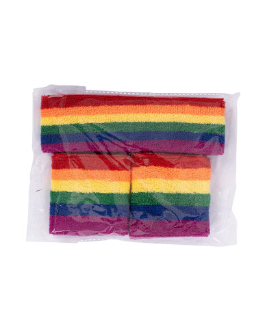 Fitness rainbow set ( band and wristbands) in fabric in pbh Fitness rainbow set ( band and wristbands) in fabric in pbh