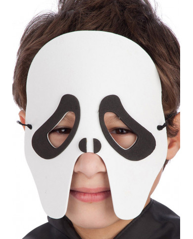 Eva ghost chinless mask, it covers the face leaving out nose Eva ghost chinless mask, it covers the face leaving out nose