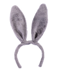 Diadema de conejito gris moldeable con solapa de cartón