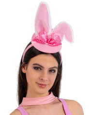 Pink bunny modelling headband w/header