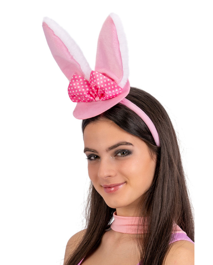 Pink bunny modelling headband w/header