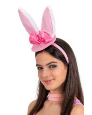 Pink bunny modelling headband w/header