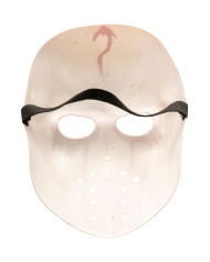 Masque hockey sanglant en plastique avec étiquette cartonnée pliée Masque hockey sanglant en plastique avec étiquette cartonnée pliée