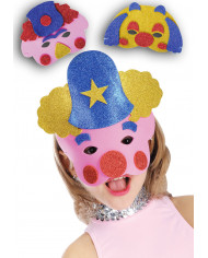Eva chinless clown masks for children in assorted models. The