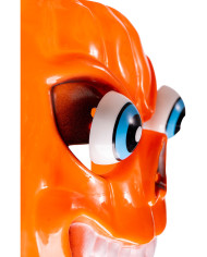 Máscara de calabaza con ojos saltones de plástico duro con solapa de cartón