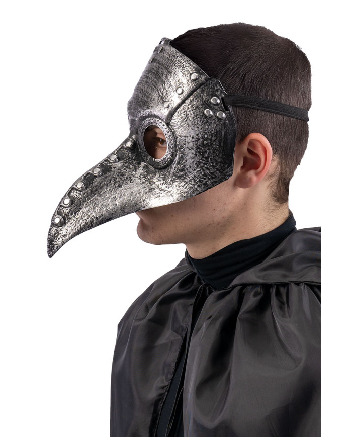 Maschera corvo in plastica rigida con cavallotto
