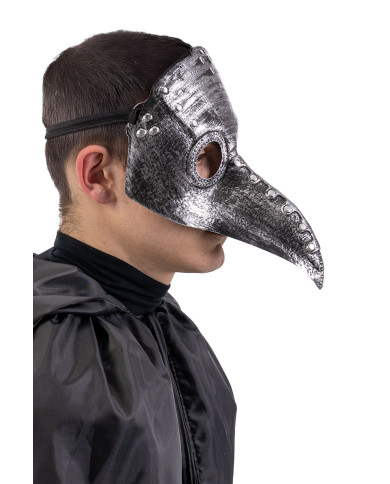 Maschera corvo in plastica rigida con cavallotto