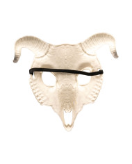 Maschera scheletro caprone horror in plastica rigida con cavallotto