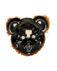 Horror bear plastic mask w/fur on card