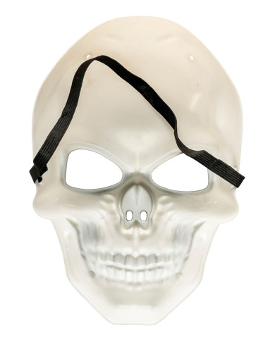 Maschera scheletro in plastica con cavallotto
