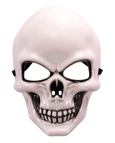 Maschera scheletro in plastica con cavallotto