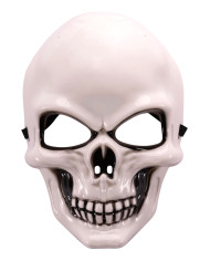 Maschera scheletro in plastica con cavallotto