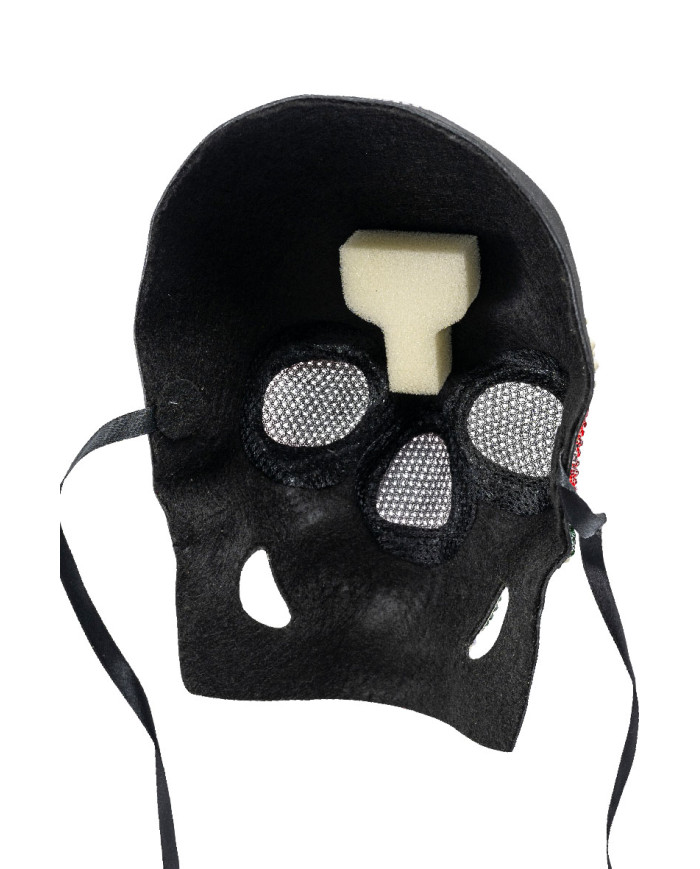 Kostbare Skelettmaske mit Strass mit Aufhänger