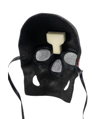 Maschera scheletro preziosa con strass con cavallotto