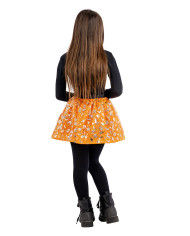 Tutu orange fille à imprimés argentés l. env. 30 cm TU dans un sachet avec étiquette ferme-sachet Tutu orange fille à imprimés argentés l. env. 30 cm TU dans un sachet avec étiquette ferme-sachet