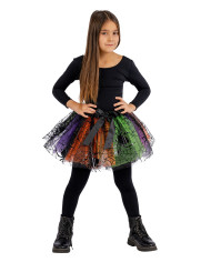 Multicolored girl tutu w/black printings l.cm.30 only size in pbh