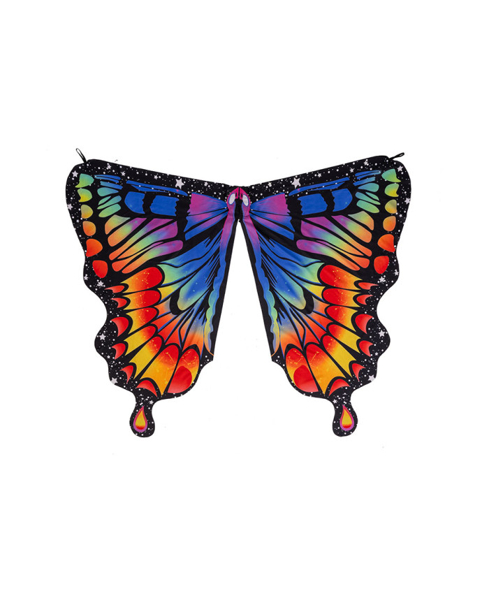 Butterfly multicolor fabric wings h.cm.145x85 ca. for adult in bag
