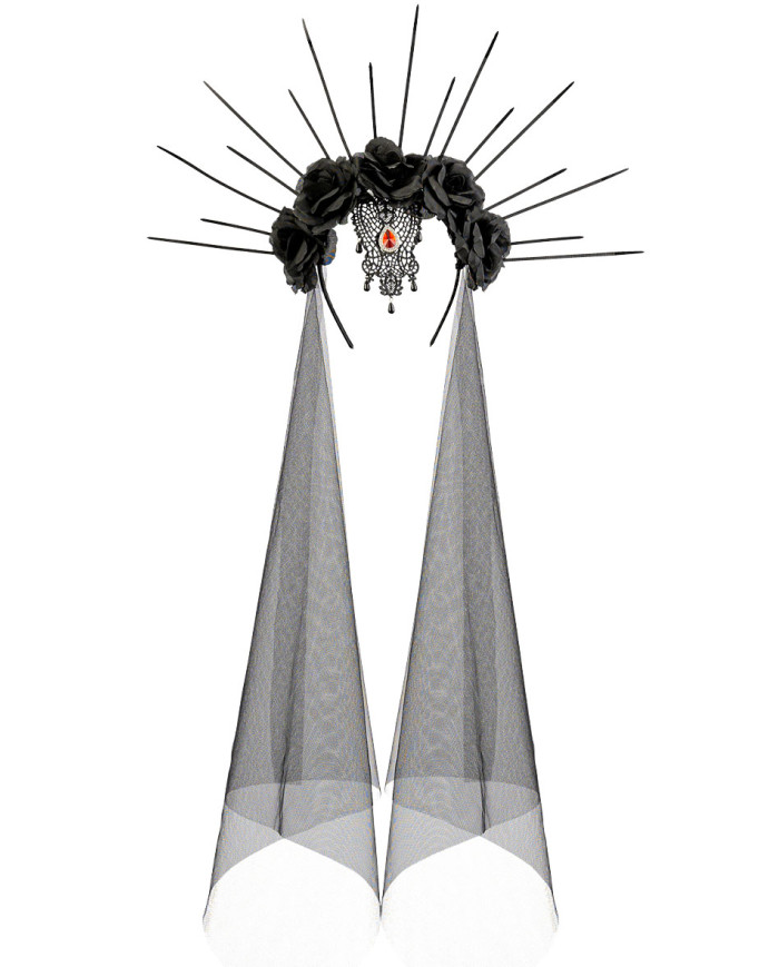 Headband with diadema and veil w/header