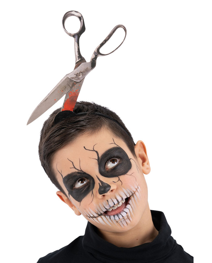 Through head headband w/cardboard scissors w/header