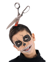 Through head headband w/cardboard scissors w/header