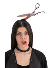 Through head headband w/cardboard scissors w/header