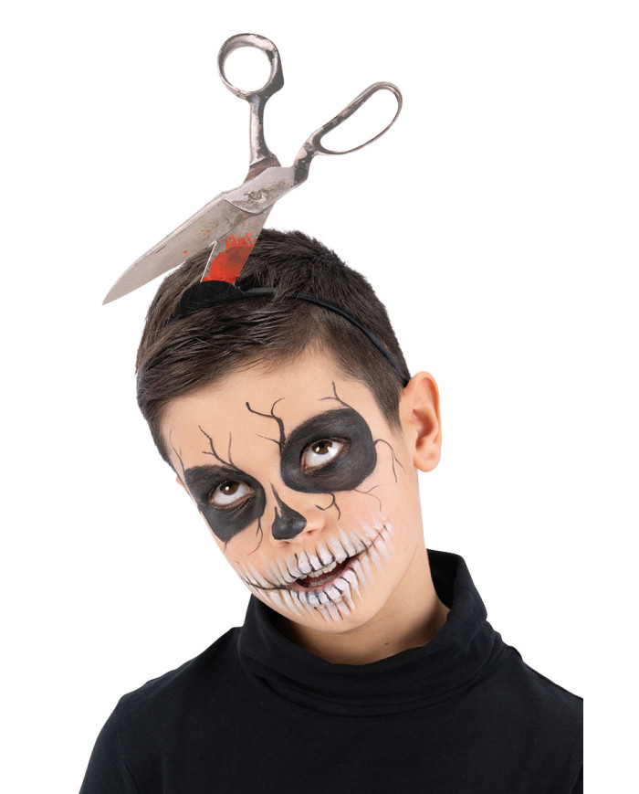 Through head headband w/cardboard scissors w/header