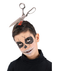 Through head headband w/cardboard scissors w/header