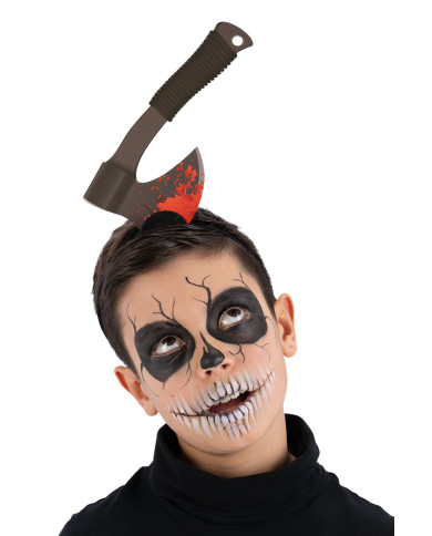 Cerchietto spaccatesta con accetta in cartoncino con cavallotto