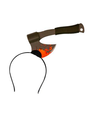 Cerchietto spaccatesta con accetta in cartoncino con cavallotto