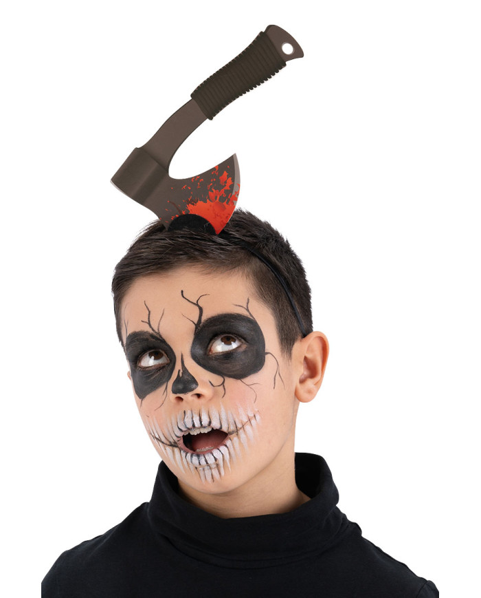 Through head headband w/cardboard axe w/header Through head headband w/cardboard axe w/header