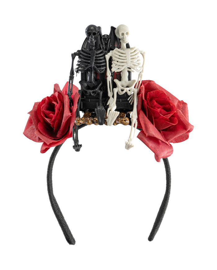 Headband w/tombstone and skeletons w/header
