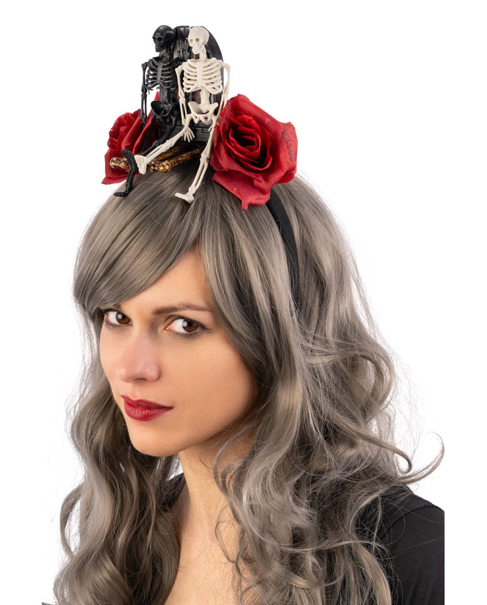 Headband w/tombstone and skeletons w/header
