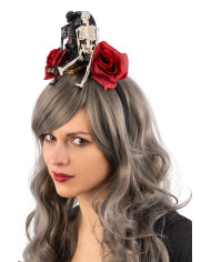 Headband w/tombstone and skeletons w/header