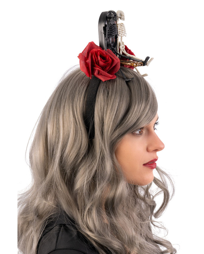 Headband w/tombstone and skeletons w/header