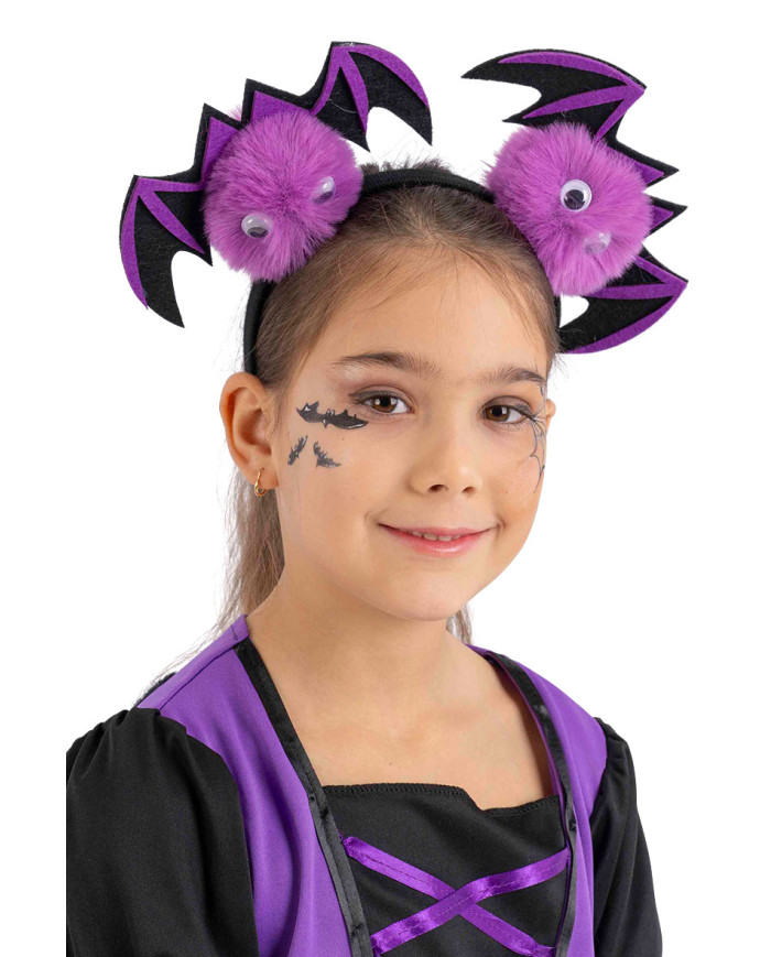 Furry bat headband w/header