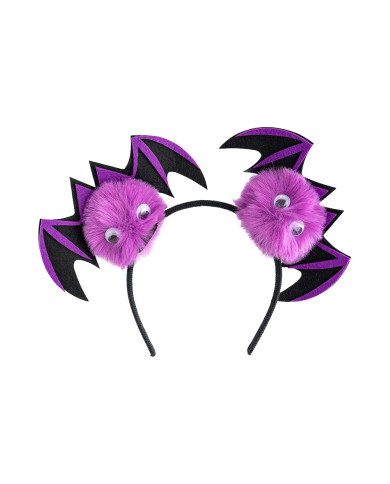 Cerchietto pipistrello peloso con cavallotto