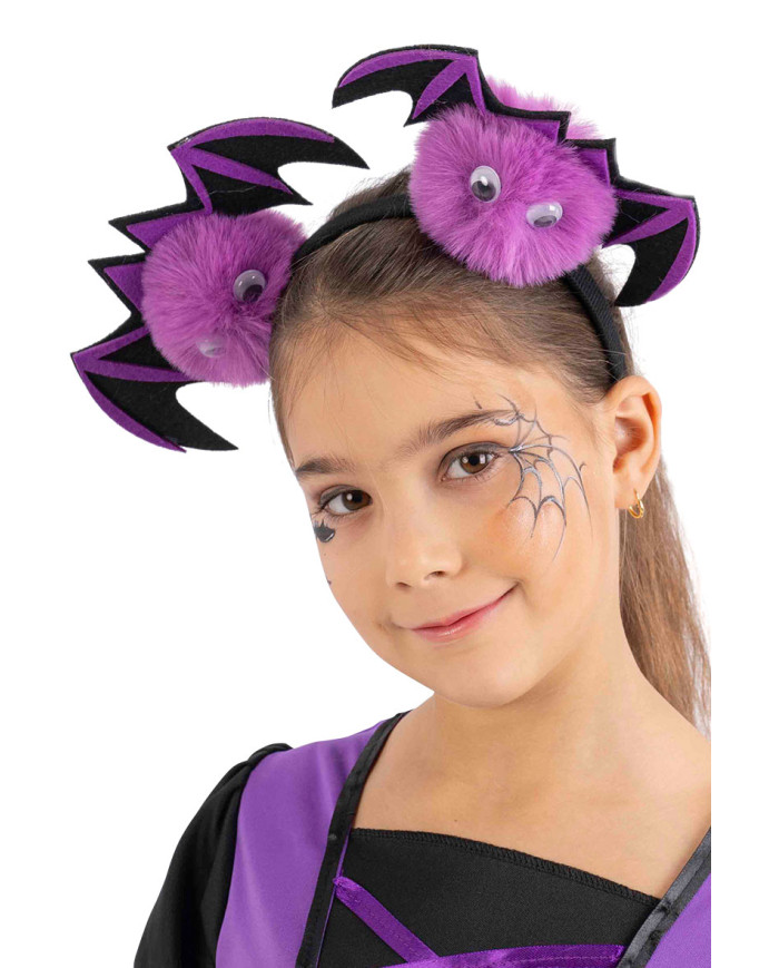 Furry bat headband w/header
