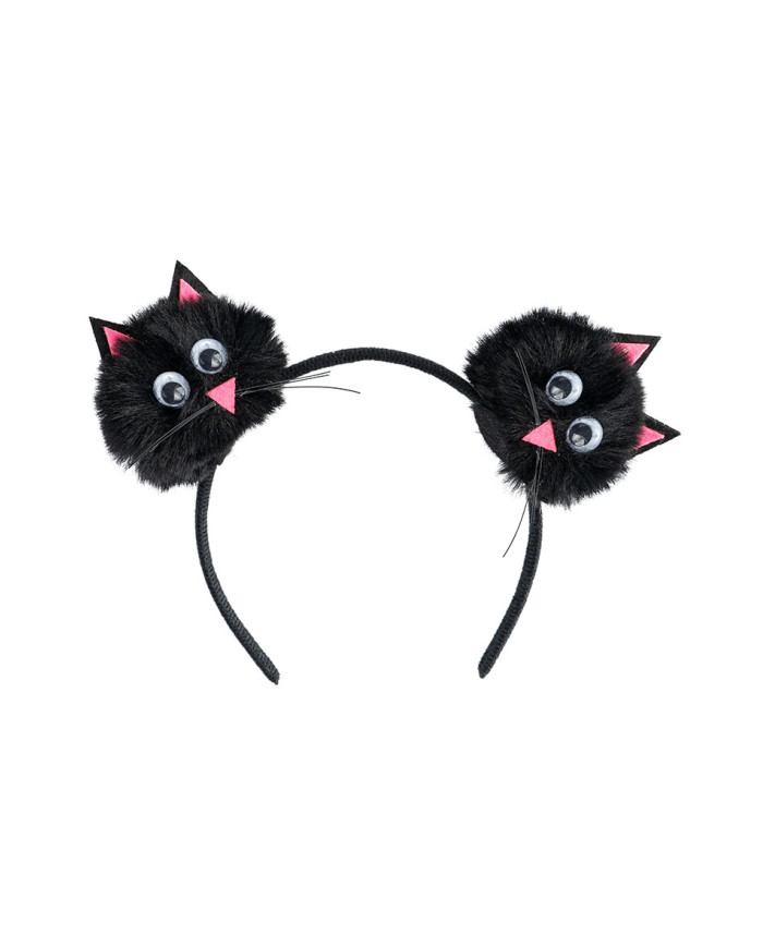 Serre-tête chatte avec étiquette cartonnée pliée Serre-tête chatte avec étiquette cartonnée pliée