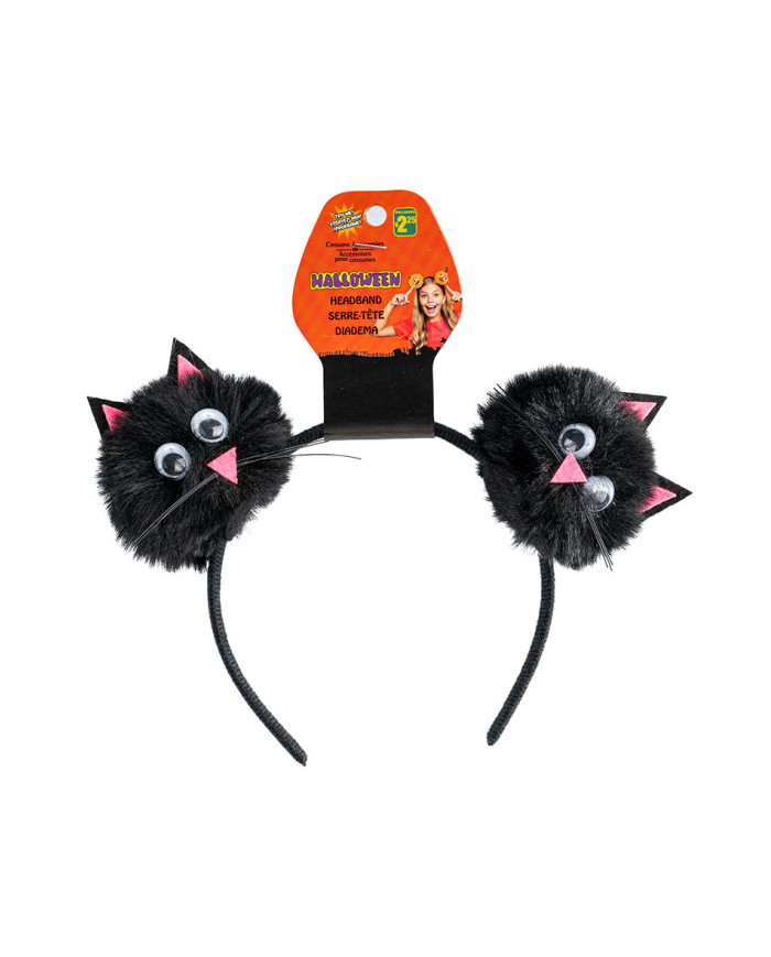 Serre-tête chatte avec étiquette cartonnée pliée Serre-tête chatte avec étiquette cartonnée pliée