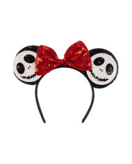 Diadema de Minnie Mouse de Halloween con lentejuelas en la solapa de cartón