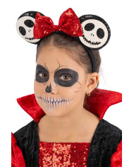 Diadema de Minnie Mouse de Halloween con lentejuelas en la solapa de cartón