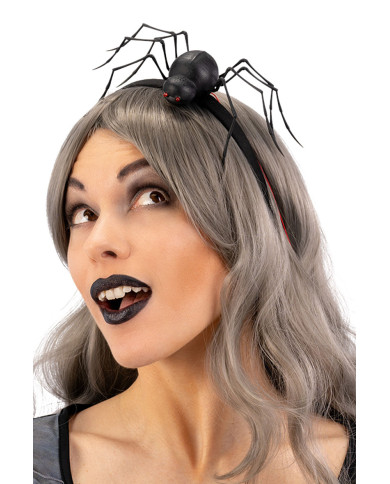 Cerchietto con ragno c/movimento (batterie escluse) in busta con cavallotto